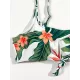 Spaghetti-Neck Floral Bralette Hipster Split Bikini Swimsuit Spaghetti-Neck Floral Bralette Hipster Split Bikini Swimsuit