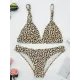 Floral-Print Triangles Backless Split Bikini Swimsuit Floral-Print Triangles Backless Split Bikini Swimsuit