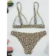Floral-Print Triangles Backless Split Bikini Swimsuit Floral-Print Triangles Backless Split Bikini Swimsuit