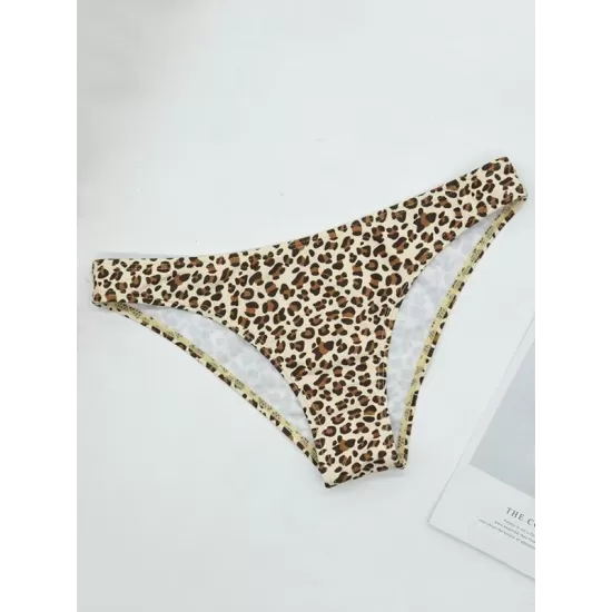 Floral-Print Triangles Backless Split Bikini Swimsuit Floral-Print Triangles Backless Split Bikini Swimsuit
