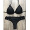 Backless Bandage Triangles Split Bikini Swimsuit