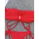 Solid Color Bandeau Knotted Split Bikini Swimsuit Solid Color Bandeau Knotted Split Bikini Swimsuit