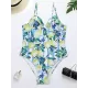 Spaghetti-Neck Fruit Printed Underwired One-Piece Swimwear Spaghetti-Neck Fruit Printed Underwired One-Piece Swimwear