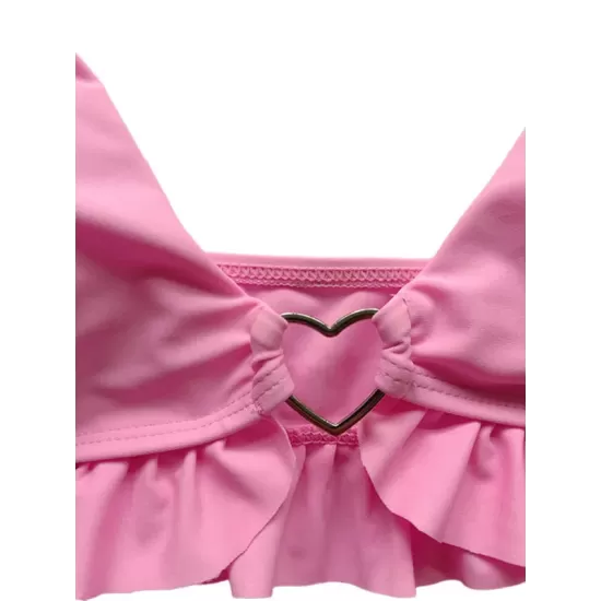 Sexy Solid Color Falbala Bikini Swimsuit Sexy Solid Color Falbala Bikini Swimsuit