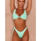 Solid Color V-Neck Bralette Hipster Simple Bikini Swimwear Solid Color V-Neck Bralette Hipster Simple Bikini Swimwear