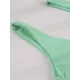Solid Color V-Neck Bralette Hipster Simple Bikini Swimwear Solid Color V-Neck Bralette Hipster Simple Bikini Swimwear