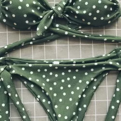 Knot Polka-Dot Bikinis Swimwear