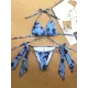 Gorgeous Embellished Bandage Triangles Split Bikini Swimsuit Gorgeous Embellished Bandage Triangles Split Bikini Swimsuit