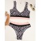 Sleeveless Leopard Print High-Waisted Split Bikini Swimsuit
