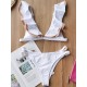 Flared Sleeves V-Neck Split Bikini Swimsuit Flared Sleeves V-Neck Split Bikini Swimsuit