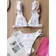 Flared Sleeves V-Neck Split Bikini Swimsuit Flared Sleeves V-Neck Split Bikini Swimsuit