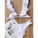 Flared Sleeves V-Neck Split Bikini Swimsuit Flared Sleeves V-Neck Split Bikini Swimsuit