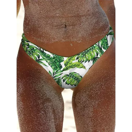 Floral-Print Triangles Low Waist Bikini Pants Floral-Print Triangles Low Waist Bikini Pants