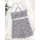 Polka-Dot High-Waisted U-Neck Bikini Swimwear Polka-Dot High-Waisted U-Neck Bikini Swimwear