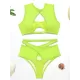 Fluorescent Hollow Split-Joint Split Bikini Swimsuit Fluorescent Hollow Split-Joint Split Bikini Swimsuit