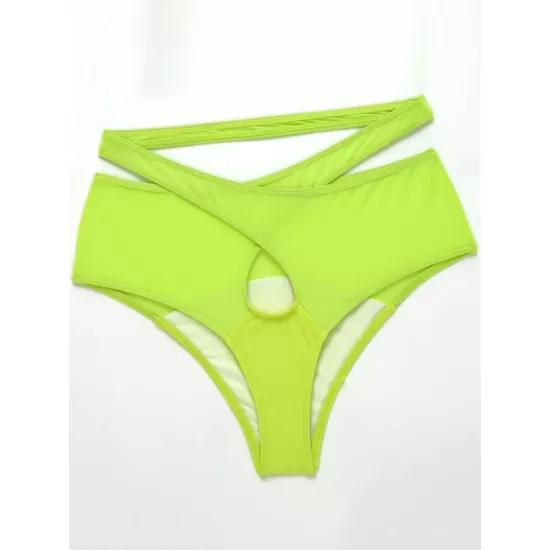 Fluorescent Hollow Split-Joint Split Bikini Swimsuit Fluorescent Hollow Split-Joint Split Bikini Swimsuit