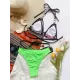Stylish Strapless Color-Block Triangles Hollow Hipster Halterneck Bikini Swimwear Stylish Strapless Color-Block Triangles Hollow Hipster Halterneck Bikini Swimwear