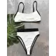 Contrast Color Split-Joint Split Bikini Swimsuit Contrast Color Split-Joint Split Bikini Swimsuit