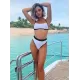 Contrast Color Split-Joint Split Bikini Swimsuit Contrast Color Split-Joint Split Bikini Swimsuit