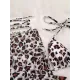 Leopard Printed Tie Side Bikini Swimwear+ Beach Long Pant Cover-Up Three Pieces Set Leopard Printed Tie Side Bikini Swimwear+ Beach Long Pant Cover-Up Three Pieces Set