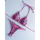 Leopard Halterneck Two Pieces Bikini Set Leopard Halterneck Two Pieces Bikini Set