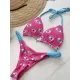 Leopard Halterneck Two Pieces Bikini Set Leopard Halterneck Two Pieces Bikini Set