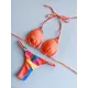 Leopard Halterneck Two Pieces Bikini Set Leopard Halterneck Two Pieces Bikini Set