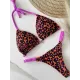 Leopard Halterneck Two Pieces Bikini Set Leopard Halterneck Two Pieces Bikini Set