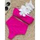 Applique Split-Joint Padded One-Shoulder Swimsuits Bikini Swimsuit Applique Split-Joint Padded One-Shoulder Swimsuits Bikini Swimsuit