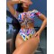 Padded Bandage Hollow Multi-Colored Swimsuits