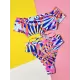 Padded Bandage Hollow Multi-Colored Swimsuits Padded Bandage Hollow Multi-Colored Swimsuits