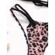 Long Sleeves Leopard Three Pieces Bikini Set Long Sleeves Leopard Three Pieces Bikini Set