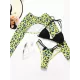 Long Sleeves Leopard Three Pieces Bikini Set Long Sleeves Leopard Three Pieces Bikini Set