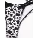 Long Sleeves Leopard Three Pieces Bikini Set Long Sleeves Leopard Three Pieces Bikini Set