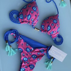 Leopard Halterneck Two Pieces Bikini Set