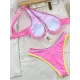 One Shoulder Hollow Two Pieces Bikini Set One Shoulder Hollow Two Pieces Bikini Set