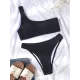 Skinny Striped One-Shoulder Swimsuits Skinny Striped One-Shoulder Swimsuits