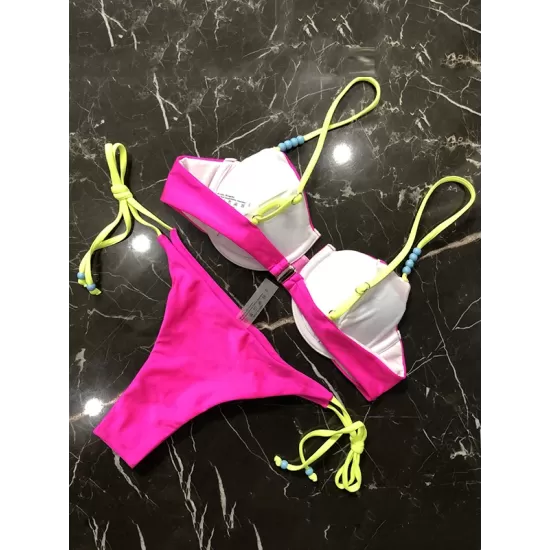 Spaghetti Neck Split-Joint Bikini Set Spaghetti Neck Split-Joint Bikini Set