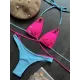 Halterneck Plain Two Pieces Bikini Set Halterneck Plain Two Pieces Bikini Set
