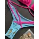 Halterneck Plain Two Pieces Bikini Set Halterneck Plain Two Pieces Bikini Set