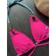 Halterneck Plain Two Pieces Bikini Set Halterneck Plain Two Pieces Bikini Set