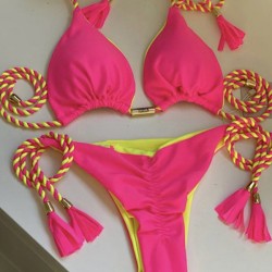 Triangle Halterneck Two Pieces Bikini Set