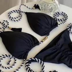 Triangle Halterneck Two Pieces Bikini Set