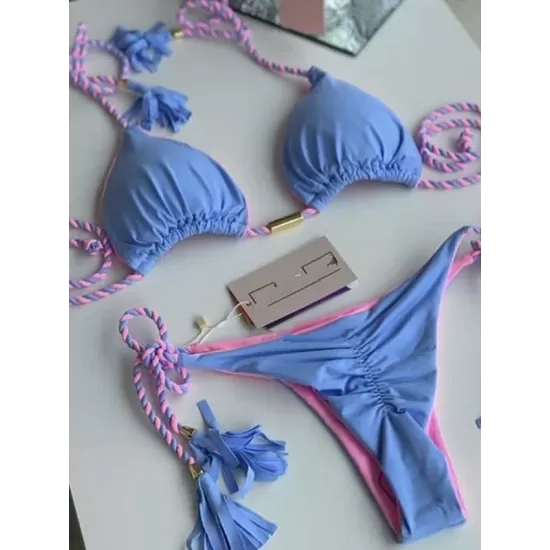 Triangle Halterneck Two Pieces Bikini Set Triangle Halterneck Two Pieces Bikini Set