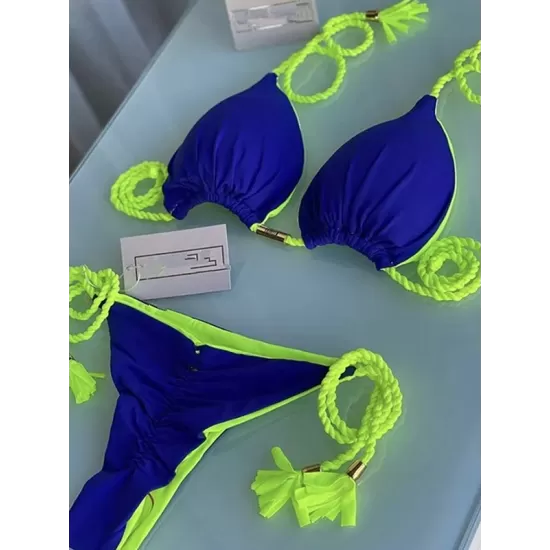 Triangle Halterneck Two Pieces Bikini Set Triangle Halterneck Two Pieces Bikini Set