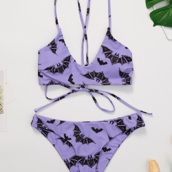 Spaghetti Neck Bralette Two Pieces Bikini Set