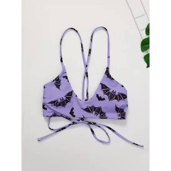 Spaghetti Neck Bralette Two Pieces Bikini Set Spaghetti Neck Bralette Two Pieces Bikini Set