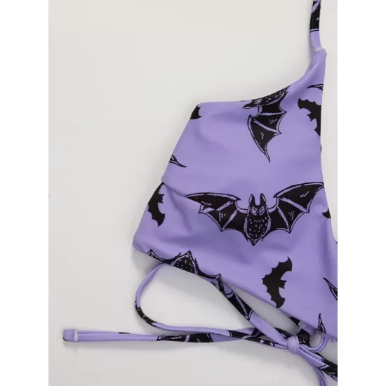 Spaghetti Neck Bralette Two Pieces Bikini Set Spaghetti Neck Bralette Two Pieces Bikini Set