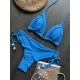Backless Bandage Drawstring Solid Color Padded Bikini Swimsuit Backless Bandage Drawstring Solid Color Padded Bikini Swimsuit