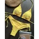 Backless Bandage Drawstring Solid Color Padded Bikini Swimsuit Backless Bandage Drawstring Solid Color Padded Bikini Swimsuit